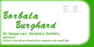 borbala burghard business card
